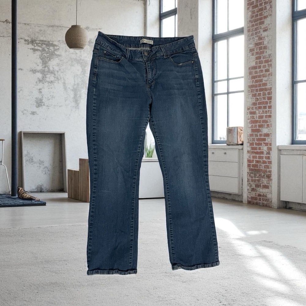 Riders by Lee Dark Blue Boot Cut, No Gap Waist Jeans Size 14P